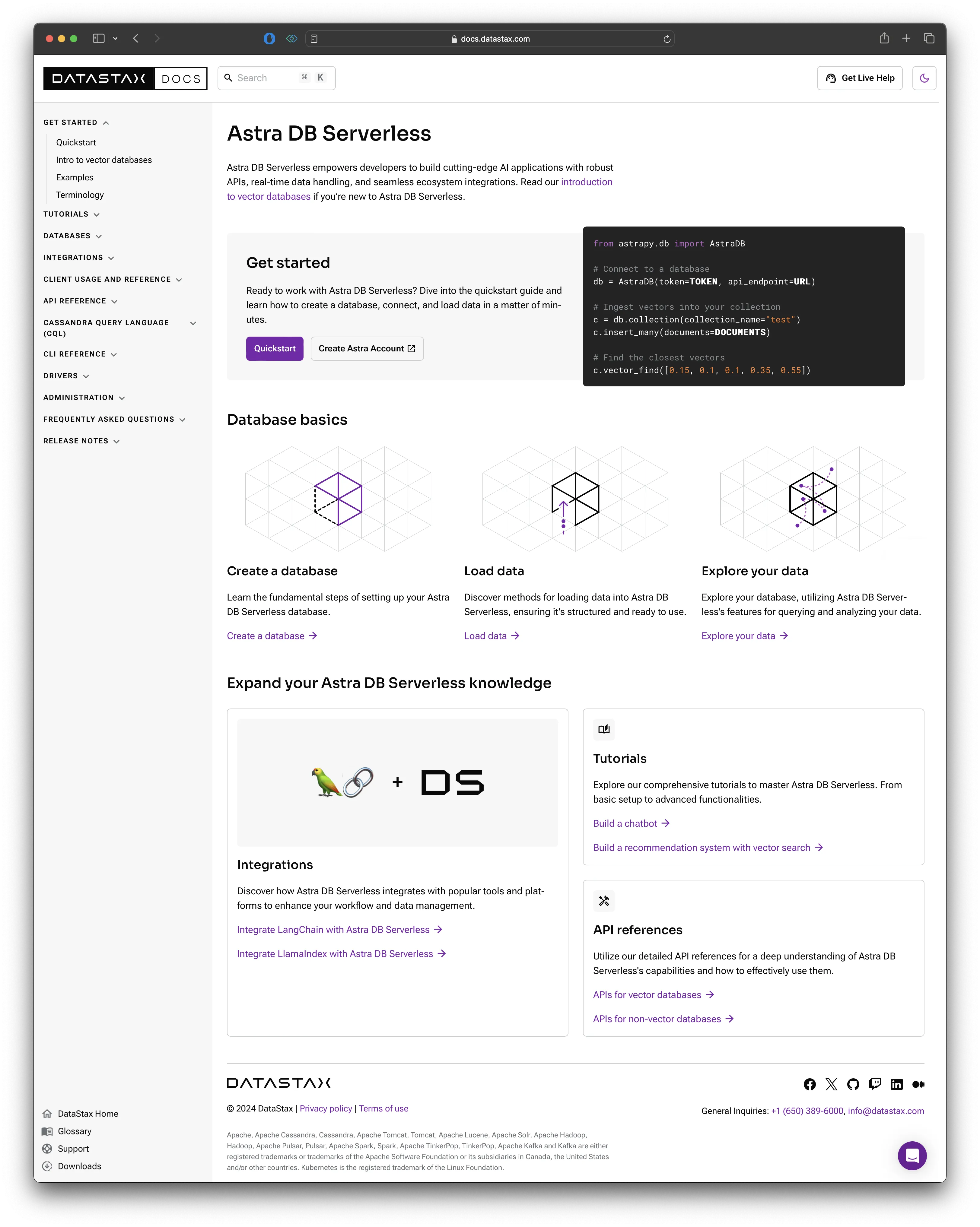 DataStax Vector DB