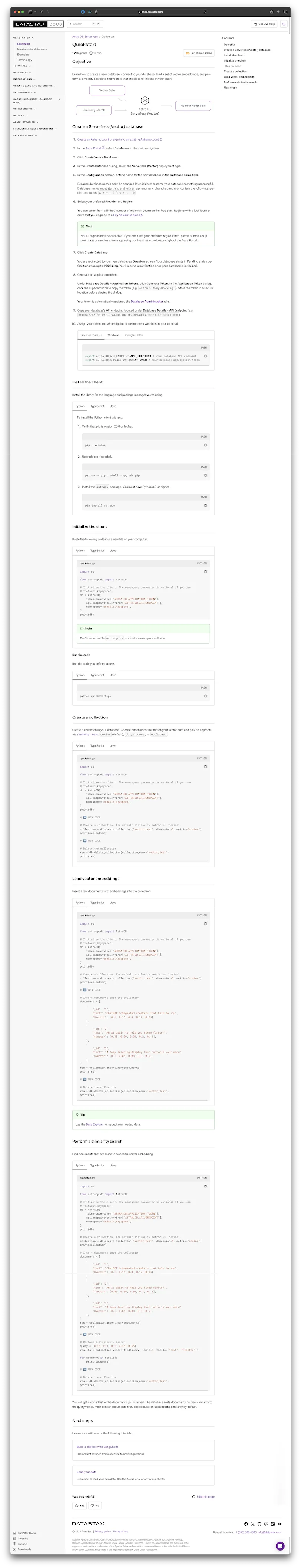 Old serverless docs landing page