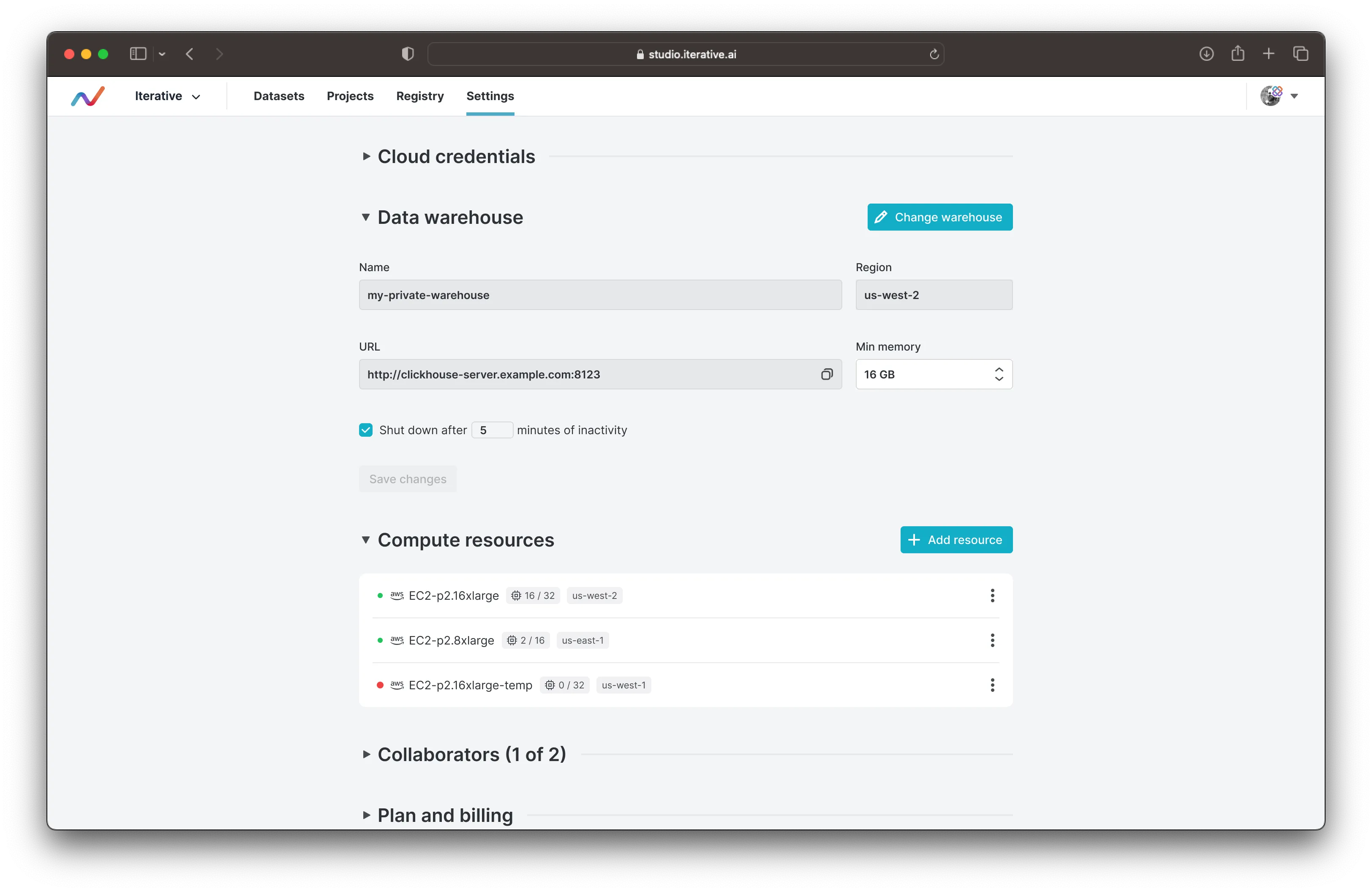 Manage compute resources